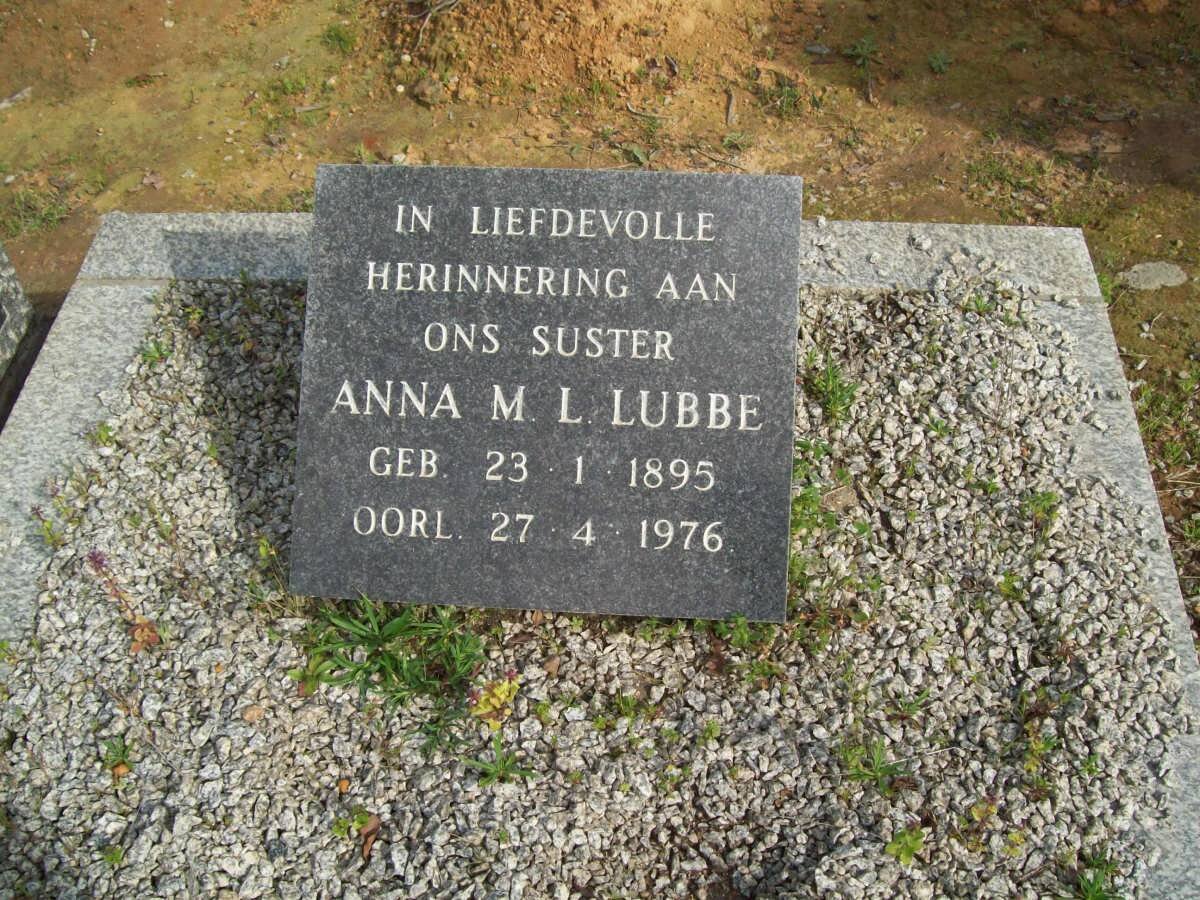 LUBBE Anna M.L. 1895-1976