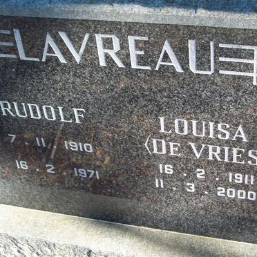 LAVREAU Rudolf 1910-1971 &amp; Louisa DE VRIES 1911-2000