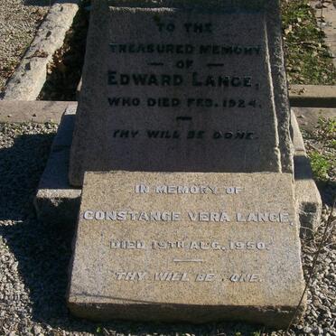 LANGE Edward -1924 &amp; Constance Vera -1950