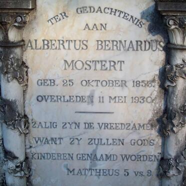 MOSTERT Albertus Bernardus 1853-1930