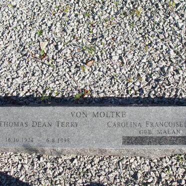 MOLTKE Thomas Dean Terry 1924-1998 &amp; Carolina Francoise MALAN