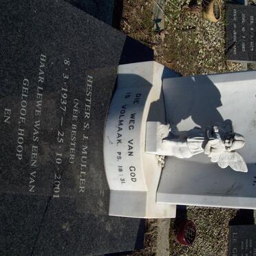 MULLER Esther-Mare 1971-1971 :: MULLER Hester S.J. nee BESTER 1937-2001