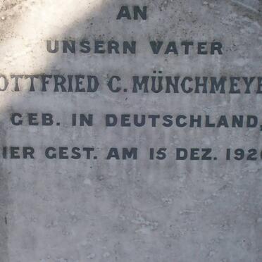 MUNCHMEYER Gottfried C. -1920