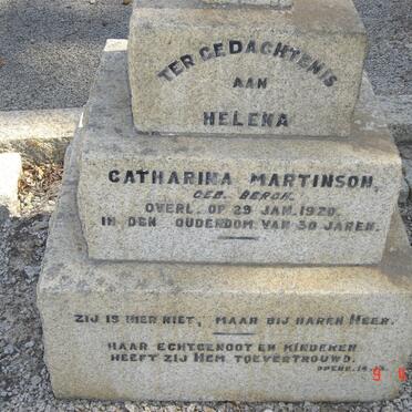 MARTINSON Helena Catharina nee BERGH -1920