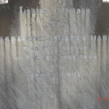 MADER Magdalene Johanna -1898