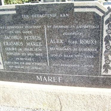 MAREE Jacobus Petrus Erasmus 1876-1967 &amp; Alex ROUX -1956