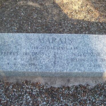 MARAIS Petrus Jacobus 1896-1981 &amp; S.G.C. BELLING 1896-1993