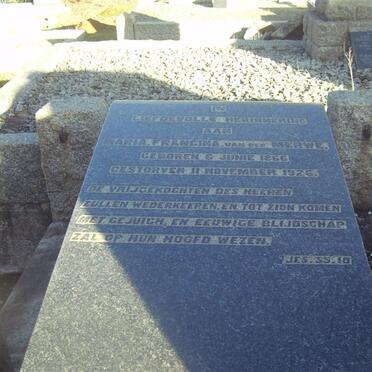 MERWE Maria Francina, van der 1866-1926