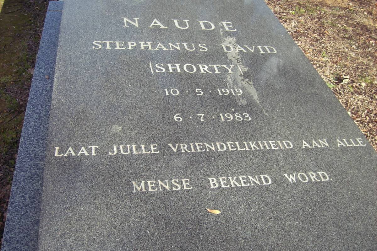 NAUDE Stephanus David 1919-1983