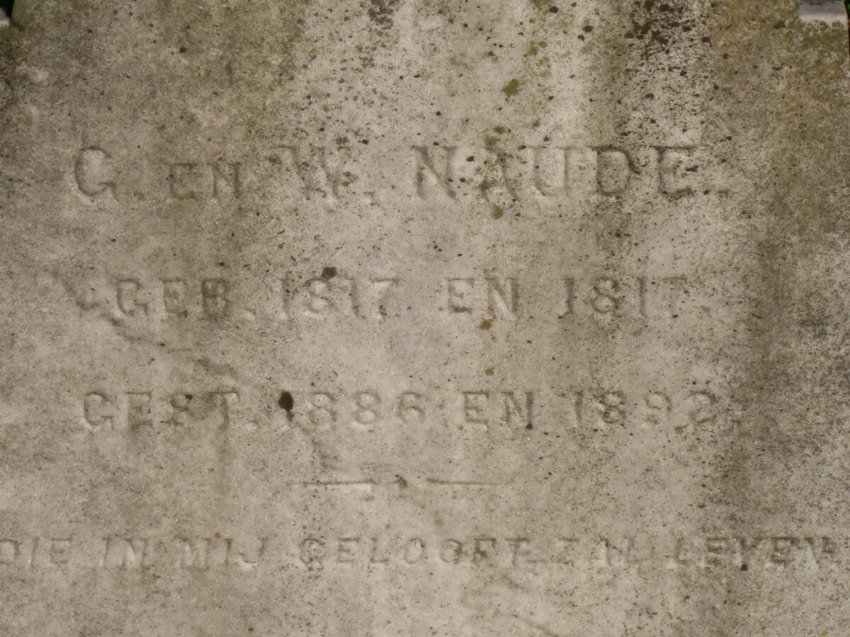 NAUDE G. 1817-1886 &amp; W. 1817-1892