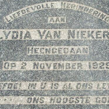 NIEKERK Lydia, van -1929