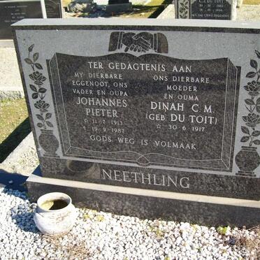 NEETHLING Johannes Pieter 1913-1987 &amp; Dinah C.M. DU TOIT 1917-