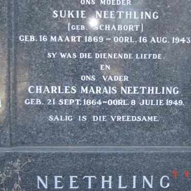 NEETHLING Charles Marais 1864-1949 &amp; Sukie SCHABORT 1869-1943