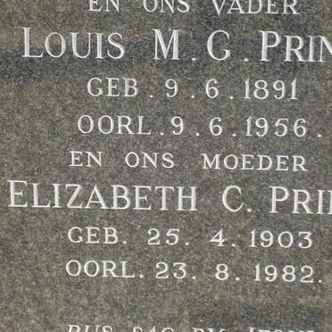 PRINS Louis M.G. 1891-1956 &amp; Elizabeth C. 1903-1982