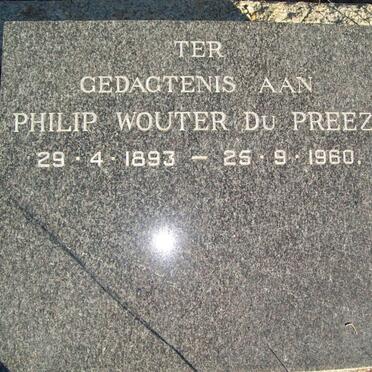 PREEZ Philip Wouter, du 1893-1960