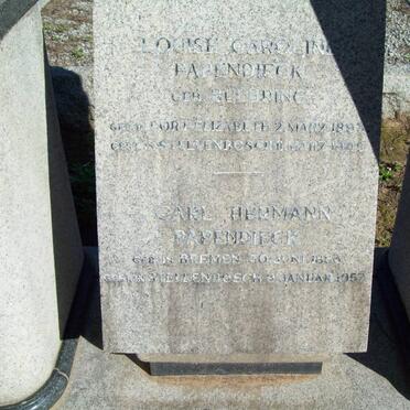 PAPENDIECK Carl Hermann 1883-1957 &amp; Louise Caroline BULBRING 1893-1945