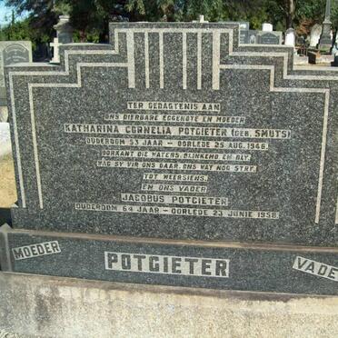 POTGIETER Jacobus -1958 &amp; Katharina Cornelia SMUTS -1946