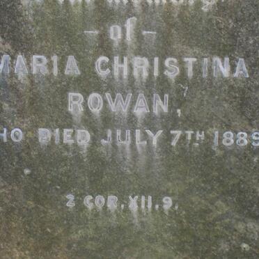 ROWAN Maria Christina -1889