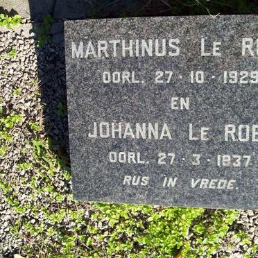 ROES Marthinus, le -1929 &amp; Johanna -1937