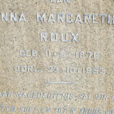 ROUX Anna Margaretha 1876-1953