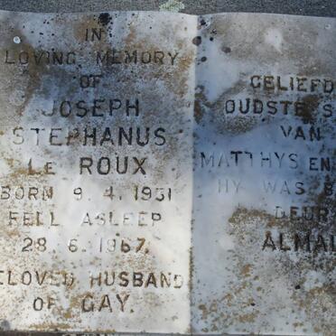 ROUX Joseph Stephanus, le 1931-1967