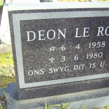 ROUX Deon, le 1958-1980