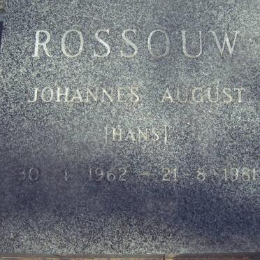 ROSSOUW Johannes August 1962-1981