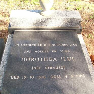 SCHWARTZ Dorothea nee STRAUSS 1916-1986