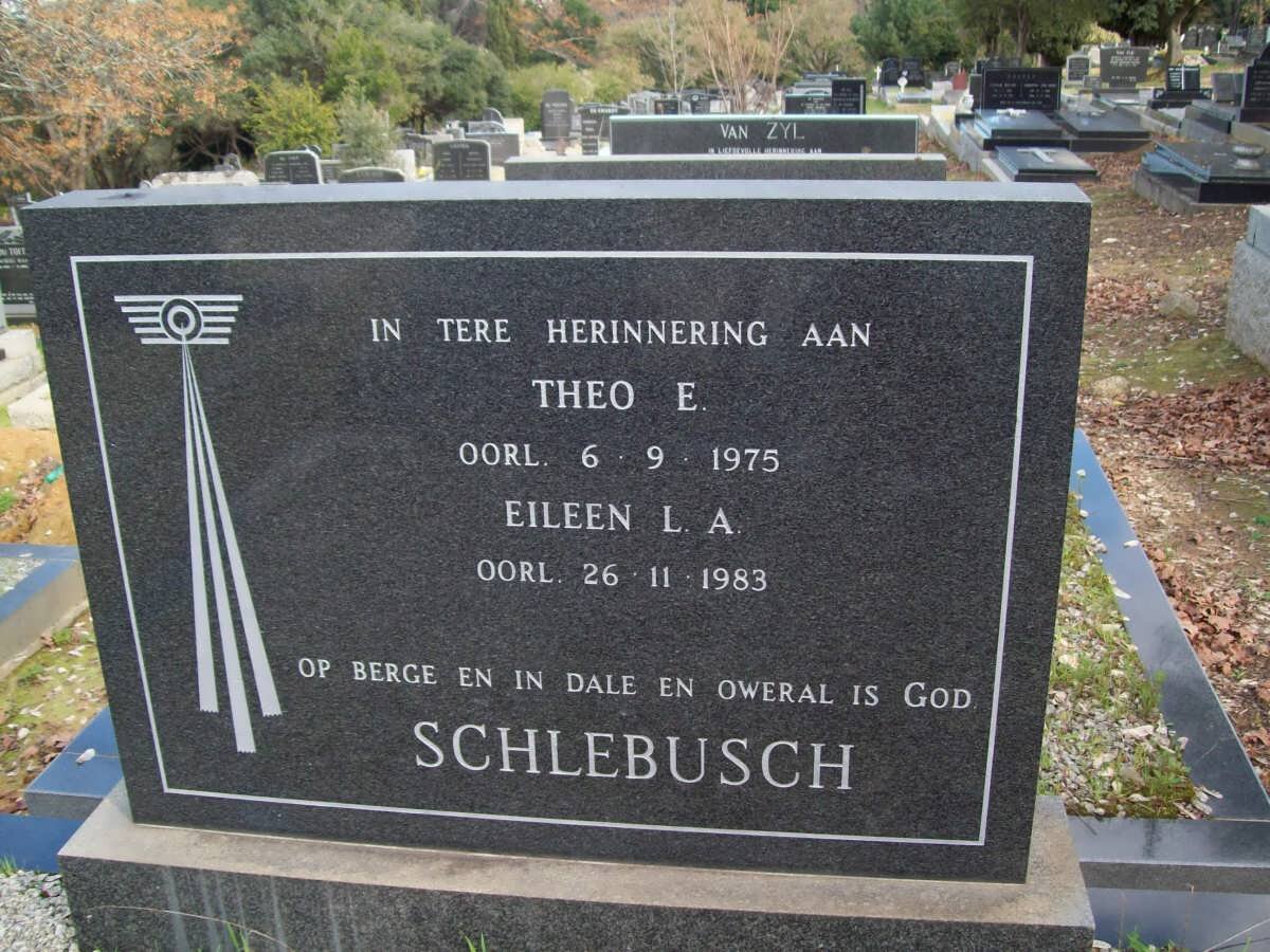 SCHLEBUSCH Theo E. -1975 &amp; EILEEN l.A. -1983