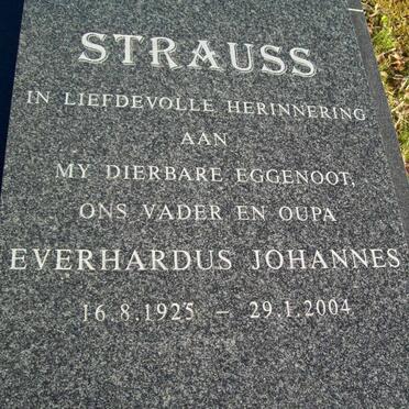 STRAUSS Everhardus Johannes 1925-2004