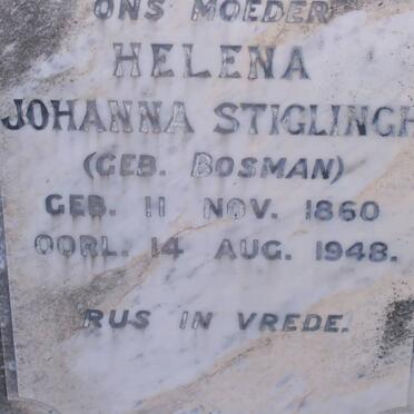 STIGLINGH Helena Johanna nee BOSMAN 1860-1948