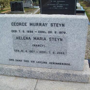 STEYN George Murray 1898-1978 &amp; Helena Maria 1907-2003