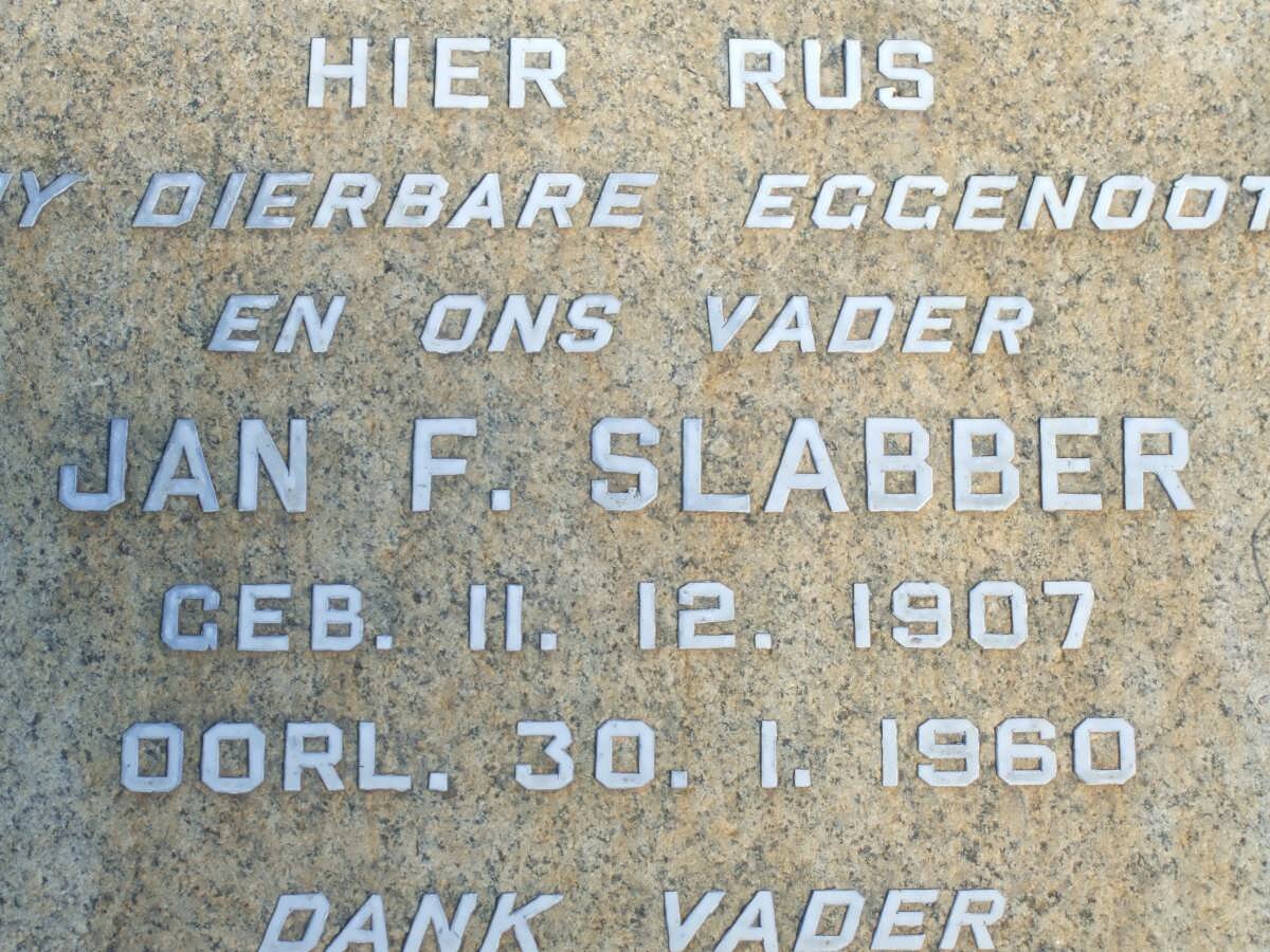 SLABBER Jan F. 1907-1960