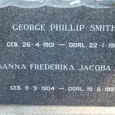 SMITH George Phillip 1901-1968 &amp; Susanna Frederika Jacoba 1904-1997