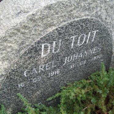 TOIT Carel Johannes, du 1916-1990