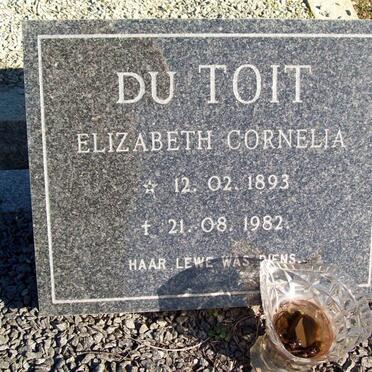 TOIT Elizabeth Cornelia, du 1893-1982