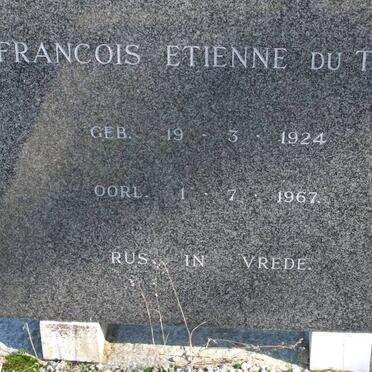 TOIT Francois Etienne, du 1924-1967