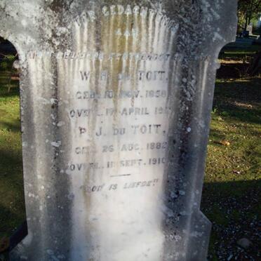 TOIT W.H., du 1858-19?? :: DU TOIT P.J. 1882-1910