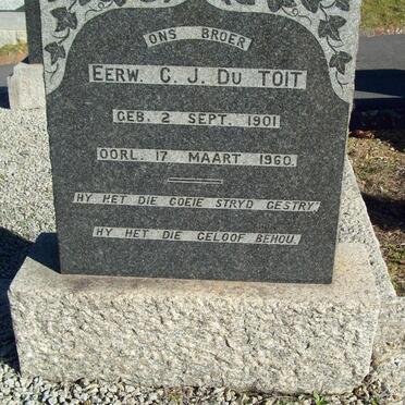 TOIT C.J., du 1901-1960