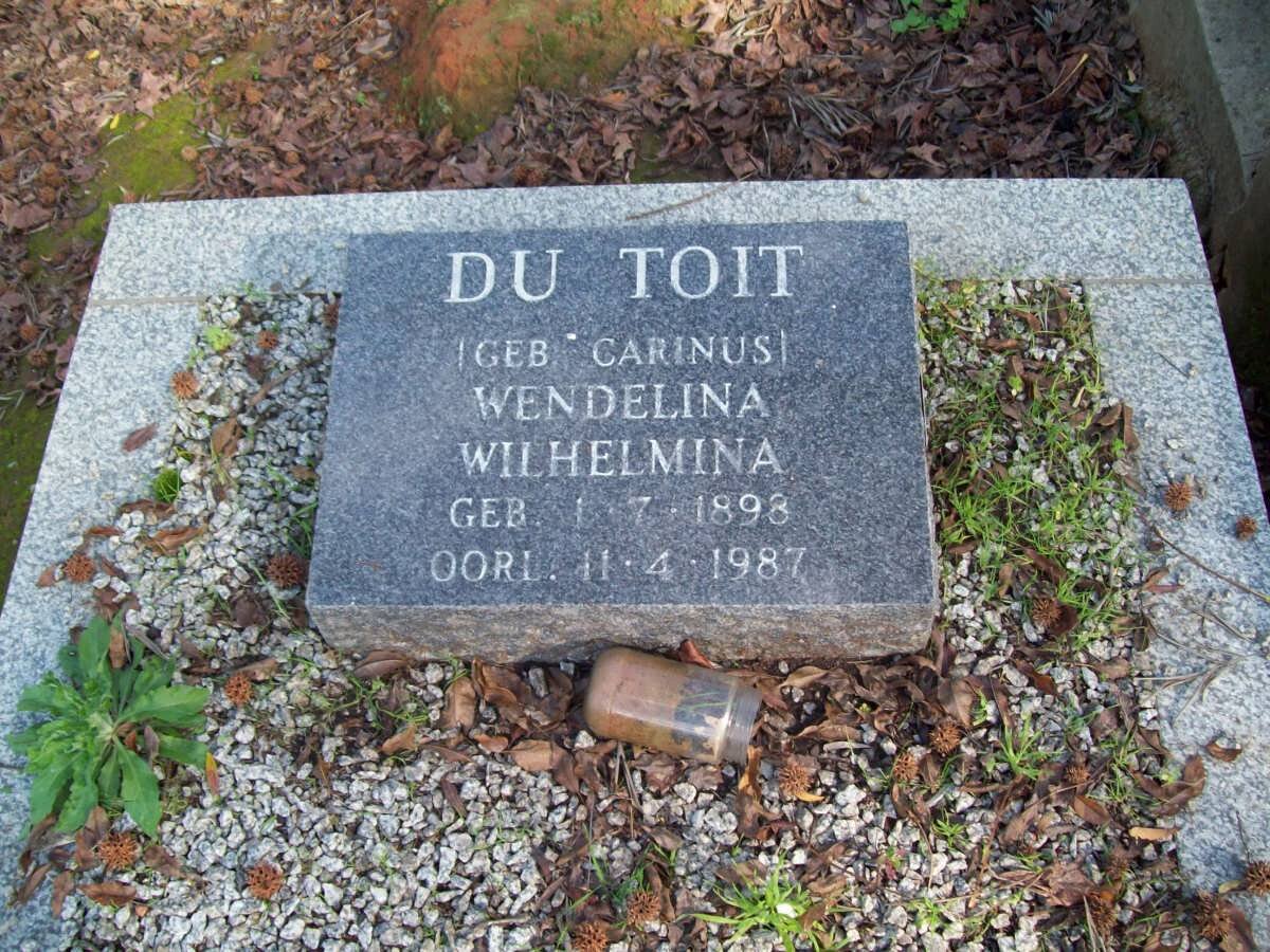 TOIT Wendelina Wilhelmina, du nee CARINUS 1898-1987