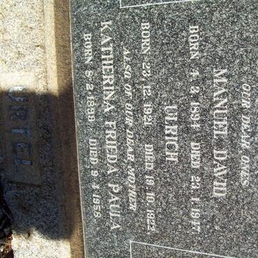 URTEL Manuel David 1894-1947 :: URTEL Ulrich 1921-1922