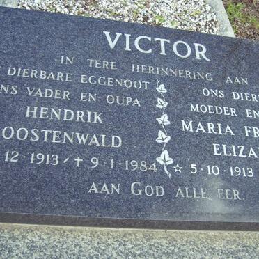 VICTOR Hendrik Oostenwald 1913-1984 &amp; Maria Francina Elizabeth 1913-1999