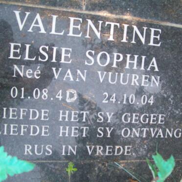 VALENTINE Elsie Sophia 1940-2004