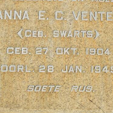 VENTER Anna E.C. nee SWARTS 1904-1949