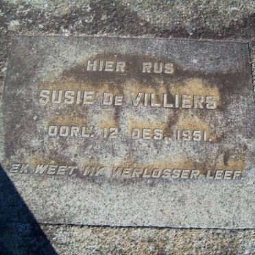 VILLIERS Susie, de -1951