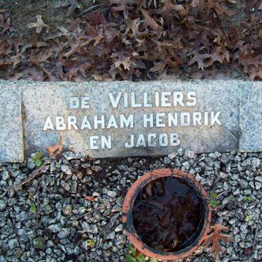 VILLIERS Abraham Hendrik, de :: DE VILLIERS Jacob