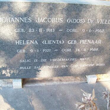 VILLIERS Johannes Jacobus, de 1913-1962 &amp; Helena PIENAAR 1921-1988