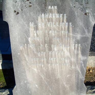 VILLIERS Johannes M., de 1819-1897 &amp; Maria J.C. KOTZE 1829-1912