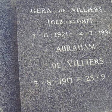 VILLIERS Abraham, de 1917-1992 &amp; Gera KLOMP 1921-1991