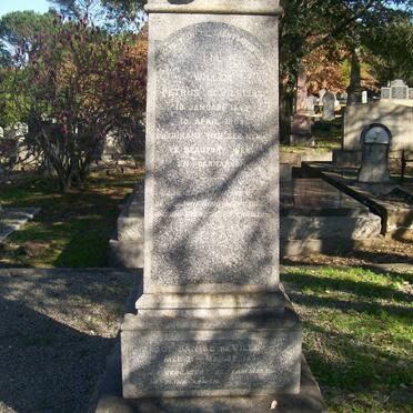 VILLIERS Willem Petrus, de 1843-1905 &amp; Maria Petronella VAN REENEN 1850-1921